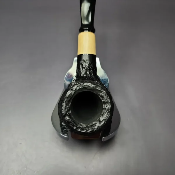 MBSD Briars by Piero Vitale Rusticated Author w/ Boxwood Briar Pipe, New - Image 7