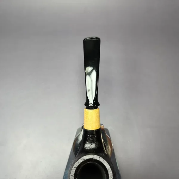 MBSD Briars by Piero Vitale Sandblasted Brandy w/ Boxwood Briar Pipe, New - Image 7