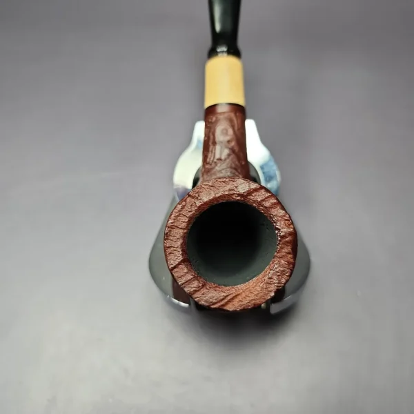 MBSD Briars by Piero Vitale Sandblasted Billiard w/ Olivewood Briar Pipe, New - Image 7