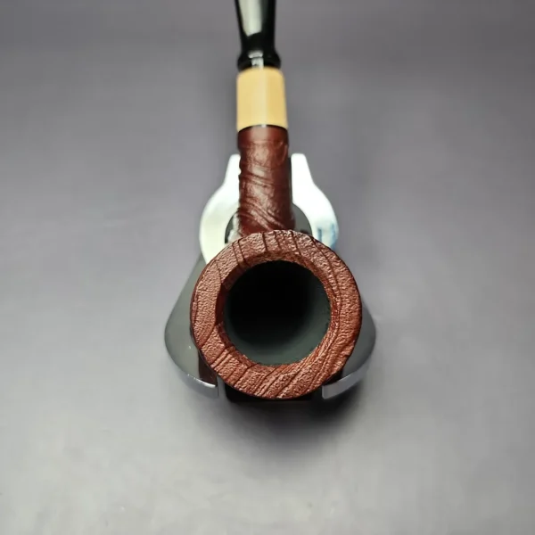 MBSD Briars by Piero Vitale Sandblasted Billiard w/ Olivewood Briar Pipe, New - Image 7