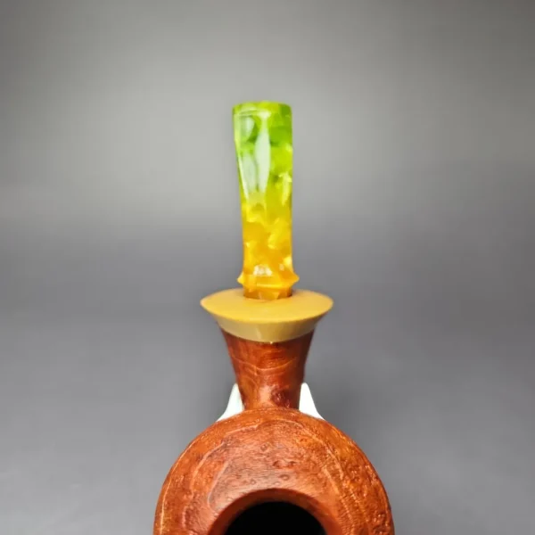 Mina Pipes Sandblasted Blowfish w/ Boxwood Estate Briar Pipe, Unsmoked - Image 7