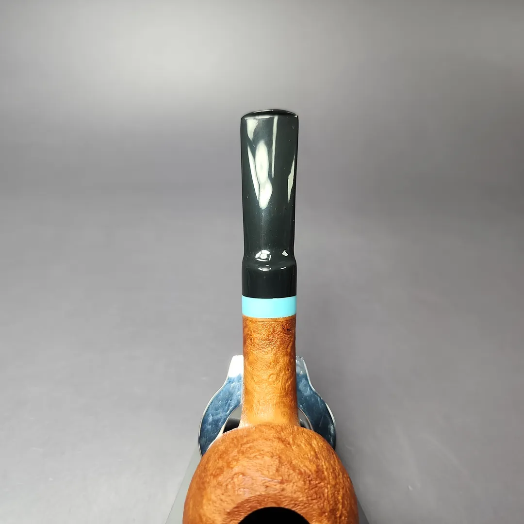Reum Pipes Tan Sandblasted Apple w/ Resin Briar Pipe, Unsmoked - Image 7