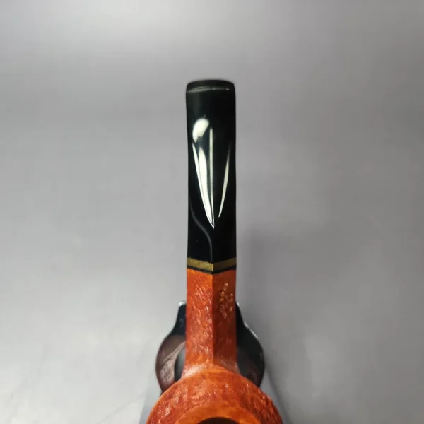 Mina Pipes Sandblasted Bent Bulldog Estate Briar Pipe, Unsmoked - Image 7