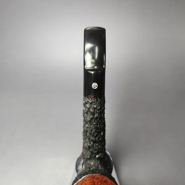 James Upshall Bark EXL Partially Rusticated Bent Billiard Estate Briar Pipe, Unsmoked - Image 7