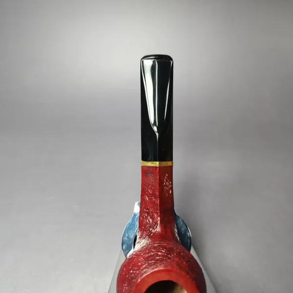 Mina Pipes Sandblasted Bulldog w/ Brass Estate Briar Pipe, Unsmoked - Image 7