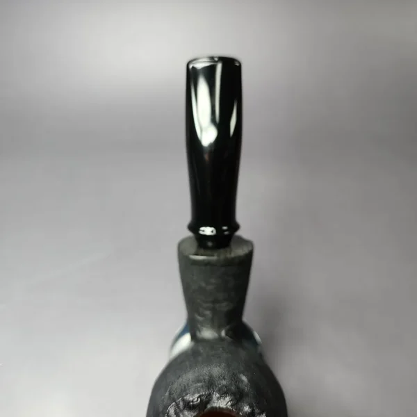 Peter Toth Black Sandblasted Egg w/ Plateaux Handmade Briar Pipe, New - Image 7