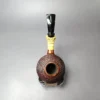 Md. Angga Rusticated Volcano w/ Bamboo Handmade Briar Pipe, New - Image 8