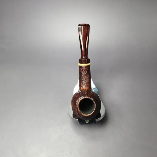 Nathan Armentrout Contrast Sandblasted Apple w/ Boxwood Handmade Briar Pipe, New - Image 8