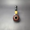 Md. Angga Rusticated Rhodesian w/ Buddha Bamboo Handmade Briar Pipe, New - Image 9