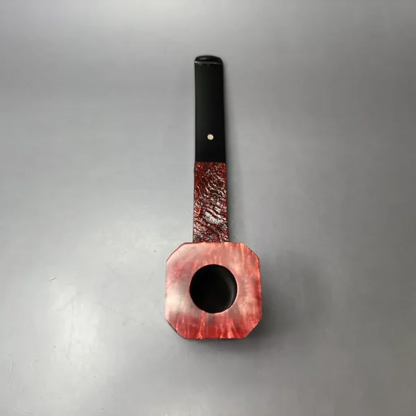 Ashton Pebble Grain LX Sandblasted Panel Billiard Estate Briar Pipe, Unsmoked - Image 8