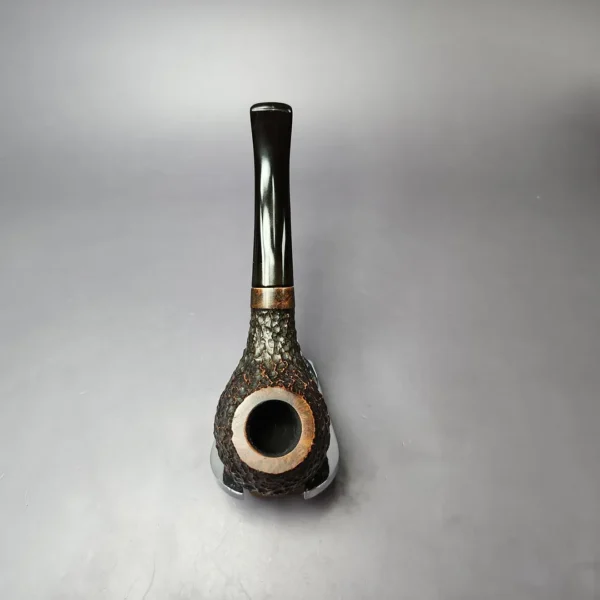 Sam Learned 2001 Crescent Grade Rusticated Hawkbill Estate Briar Pipe, American Estates - Image 8
