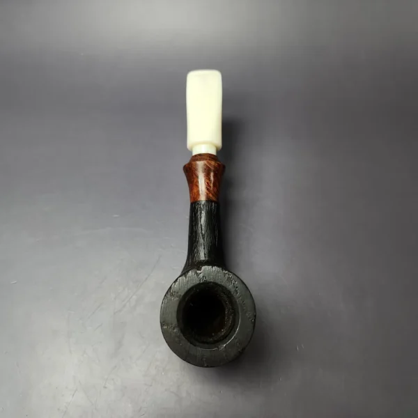 Davorin Denovic Sandblasted Morta Poker w/ Briar Mount Estate Briar Pipe, Other Estates - Image 8