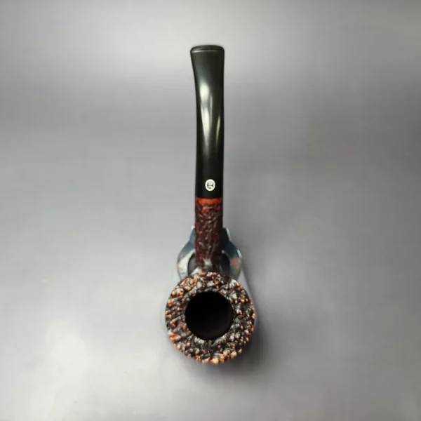 James Upshall Bark Group 6 Rusticated Footed Dublin Estate Briar Pipe, Unsmoked - Image 8