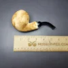 MBSD Meerschaum Silver Rustic Apple Reverse Calabash Block Meerschaum Pipe, New - Image 8