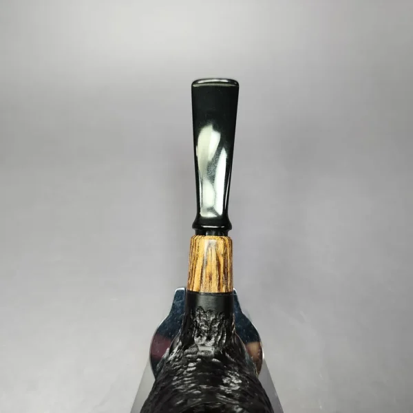 MBSD Briars by Piero Vitale Sandblasted Brandy w/ Zebrawood Briar Pipe, New - Image 8