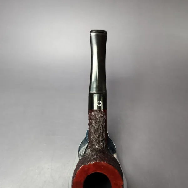 James Upshall Bark Group 5 Partially Rusticated Billiard Estate Briar Pipe, Unsmoked - Image 8