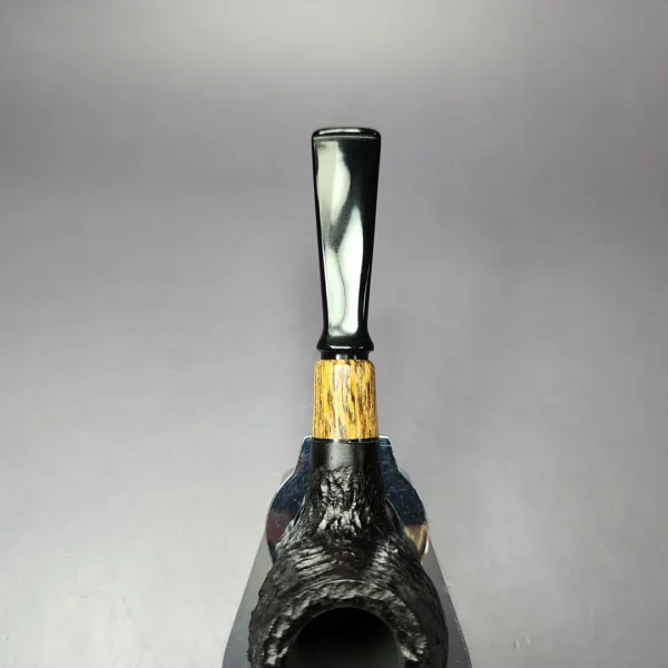 MBSD Briars by Piero Vitale Rusticated Author w/ Zebrawood Briar Pipe, New - Image 8