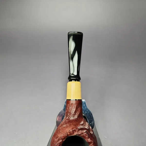 MBSD Briars by Piero Vitale Vintage Sandblasted Author w/ Boxwood Briar Pipe, New - Image 8