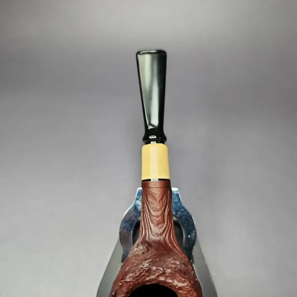 MBSD Briars by Piero Vitale Sandblasted Billiard w/ Olivewood Briar Pipe, New - Image 8