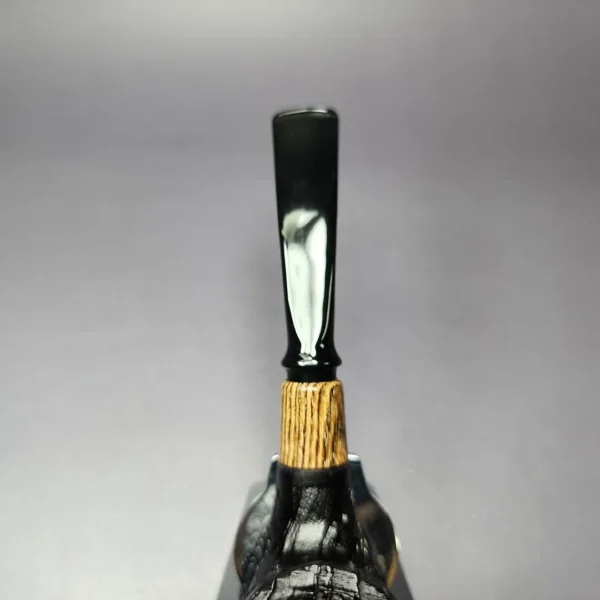 MBSD Briars by Piero Vitale Sandblasted Brandy w/ Zebrawood Briar Pipe, New - Image 8