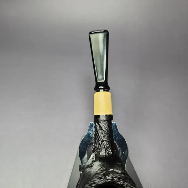 MBSD Briars by Piero Vitale Sandblasted Billiard w/ Olivewood Briar Pipe, New - Image 8