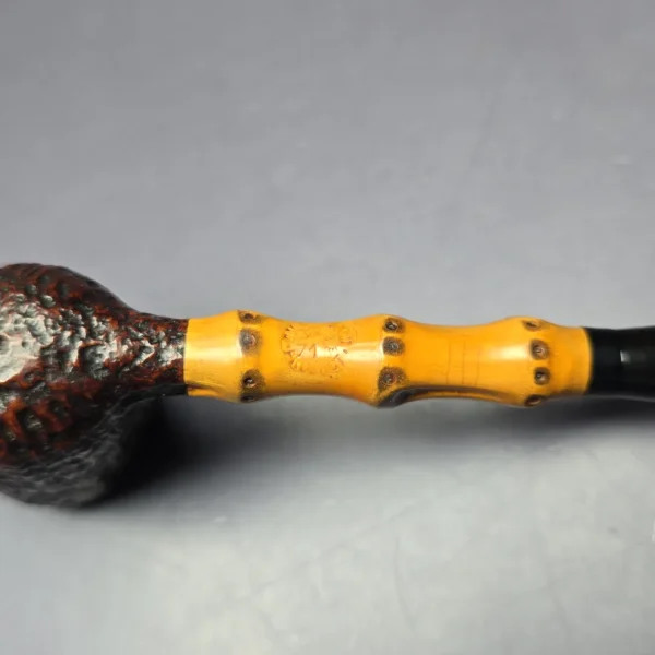 Sixten Ivarsson 1971 Sandblasted Dublin w/ Bamboo Estate Briar Pipe, Danish Estates - Image 8