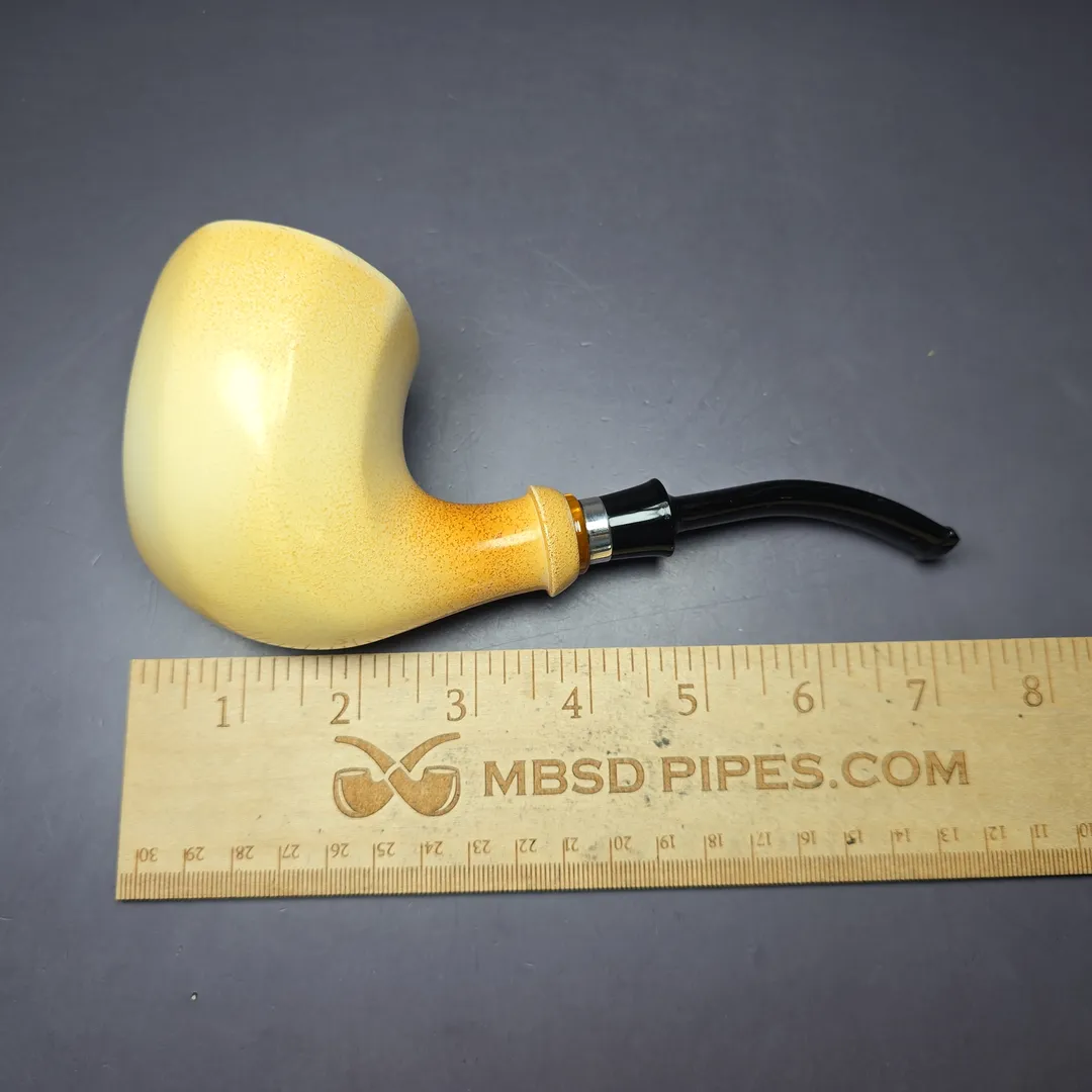 IMP Magnum Smooth Freehand w/ Silver Estate Block Meerschaum Pipe - Image 8