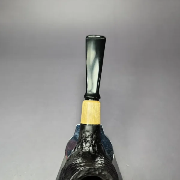 MBSD Briars by Piero Vitale Rusticated Author w/ Olivewood Briar Pipe, New - Image 8