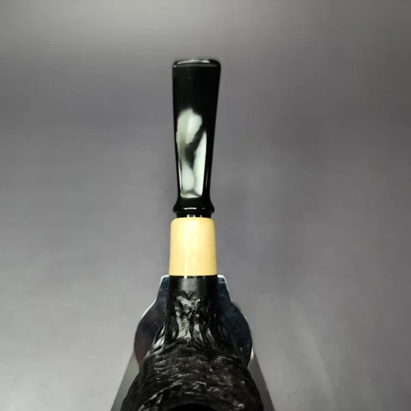 MBSD Briars by Piero Vitale Rusticated Author w/ Boxwood Briar Pipe, New - Image 8