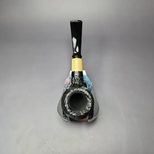 MBSD Briars by Piero Vitale Sandblasted Brandy w/ Boxwood Briar Pipe, New - Image 8