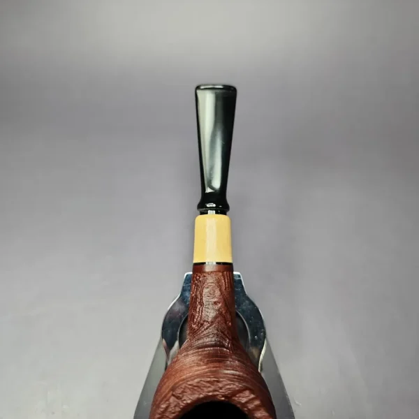 MBSD Briars by Piero Vitale Sandblasted Billiard w/ Olivewood Briar Pipe, New - Image 8