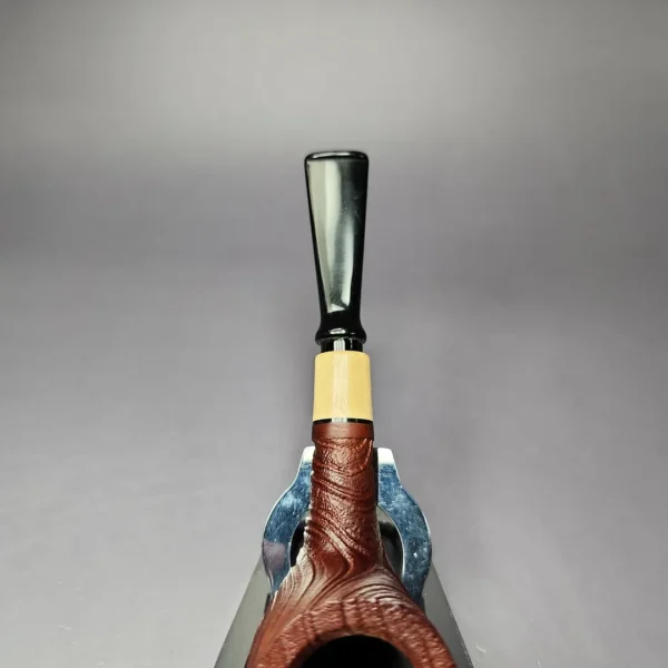 MBSD Briars by Piero Vitale Sandblasted Billiard w/ Olivewood Briar Pipe, New - Image 8