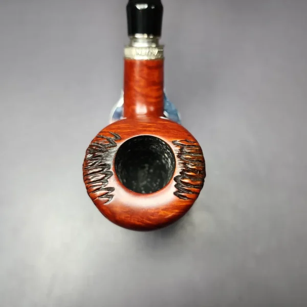 Vauen by Barontini 415 Partially Rusticated Dublin w/ Silver Estate Briar Pipe, Unsmoked - Image 8