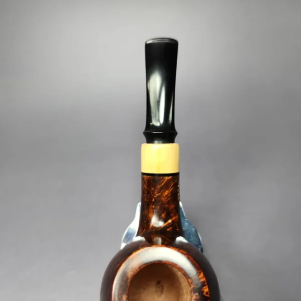 Mina Pipes Smooth Apple w/ Boxwood Estate Briar Pipe, Unsmoked - Image 8