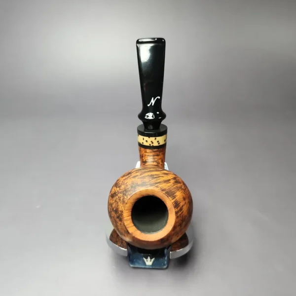 Nording Nose Warmer Smooth Apple w/ Tagua Nut Estate Briar Pipe, Unsmoked - Image 8