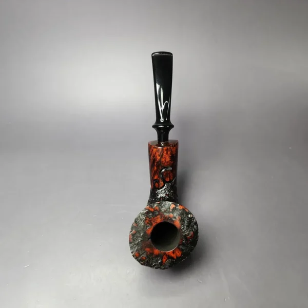 Nording Moss XL Partially Rusticated Freehand Sitter Estate Briar Pipe, Unsmoked - Image 8