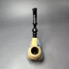 Rustic Army Mount Bent Billiard Estate Block Meerschaum Pipe, Turkish Estates - Image 8