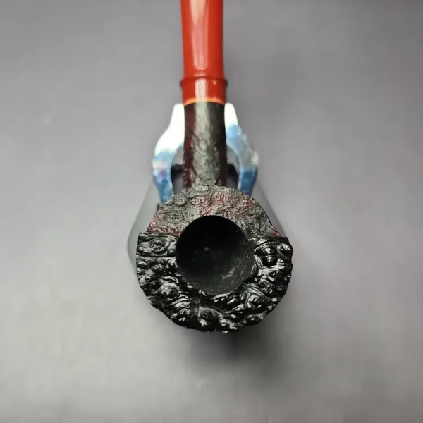 Sean Reum Contast Sandblasted Windshield Poker Handmade Briar Pipe, New - Image 8