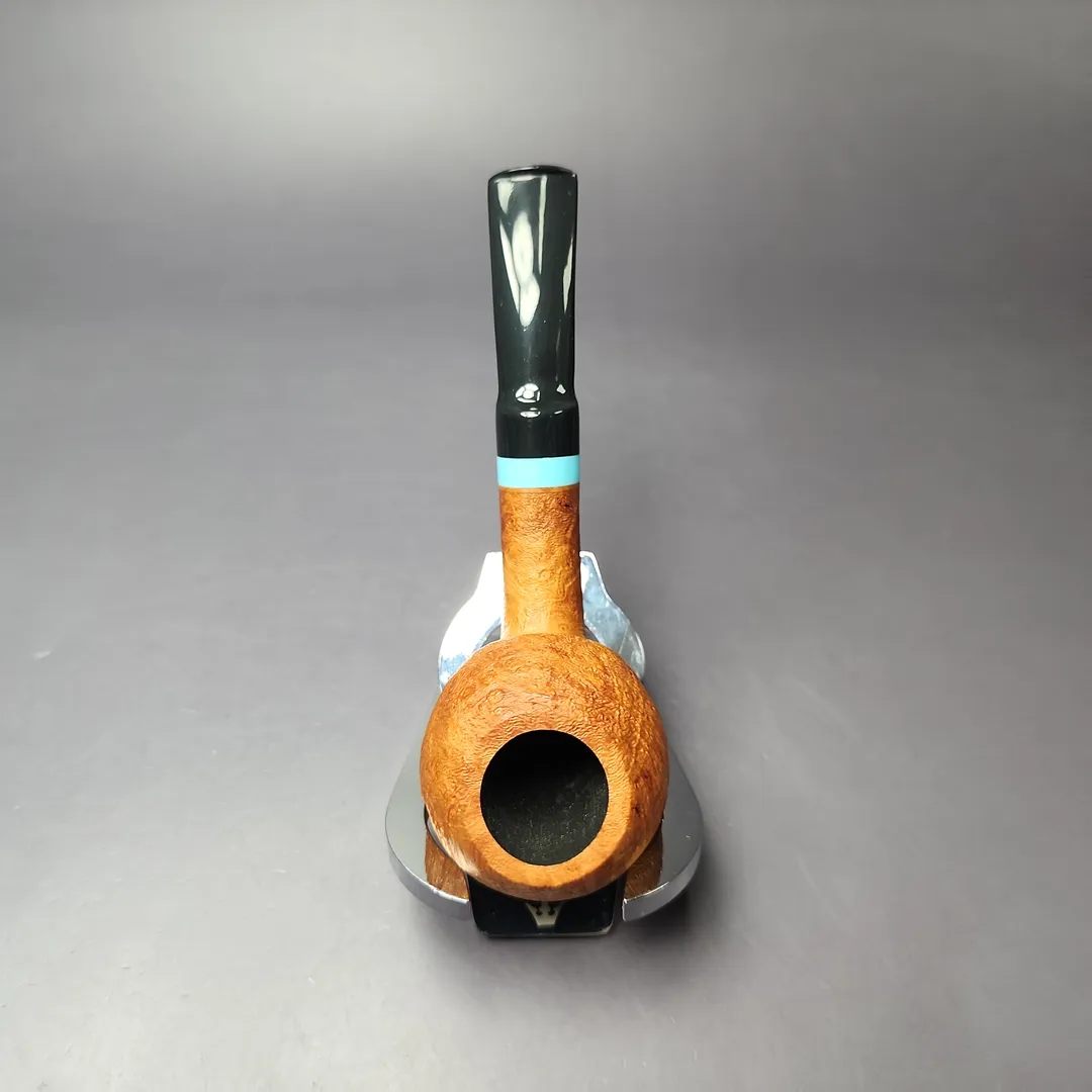 Reum Pipes Tan Sandblasted Apple w/ Resin Briar Pipe, Unsmoked - Image 8