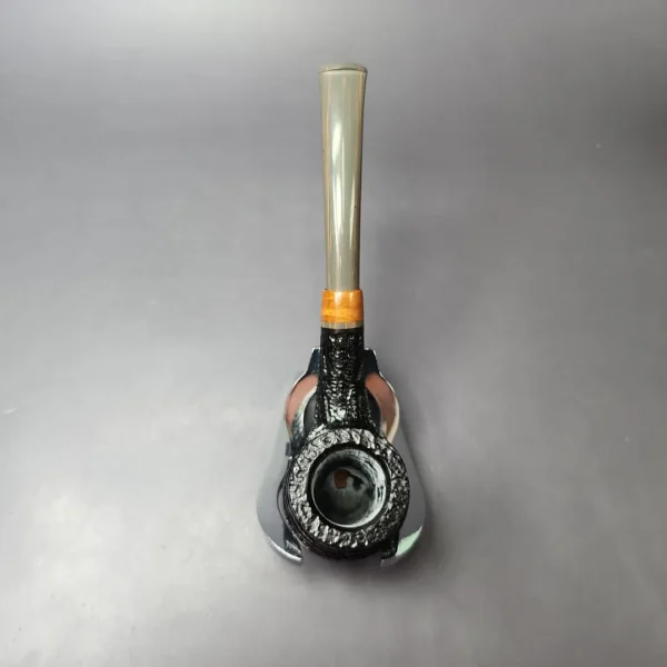 la Biota "Economica" Rusticated Bent Billiard Handmade Briar Pipe, New - Image 8