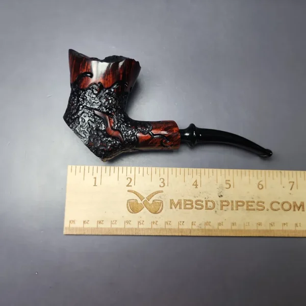 Nording Partially Rusticated Freehand Sitter Estate Briar Pipe, Unsmoked - Image 8