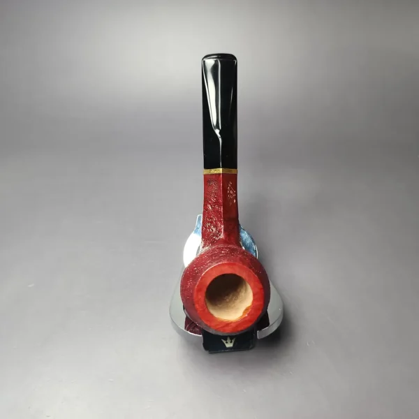 Mina Pipes Sandblasted Bulldog w/ Brass Estate Briar Pipe, Unsmoked - Image 8