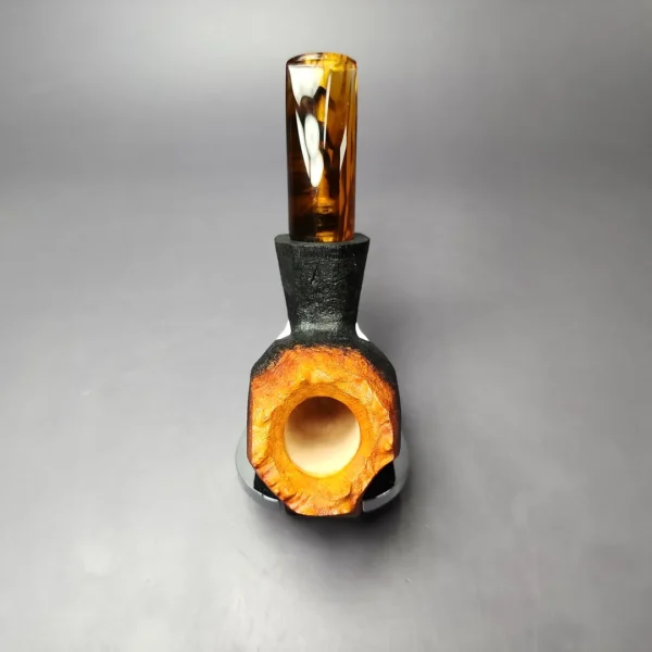 Peter Toth Flame-blast Faceted Freehand Handmade Briar Pipe, New - Image 8