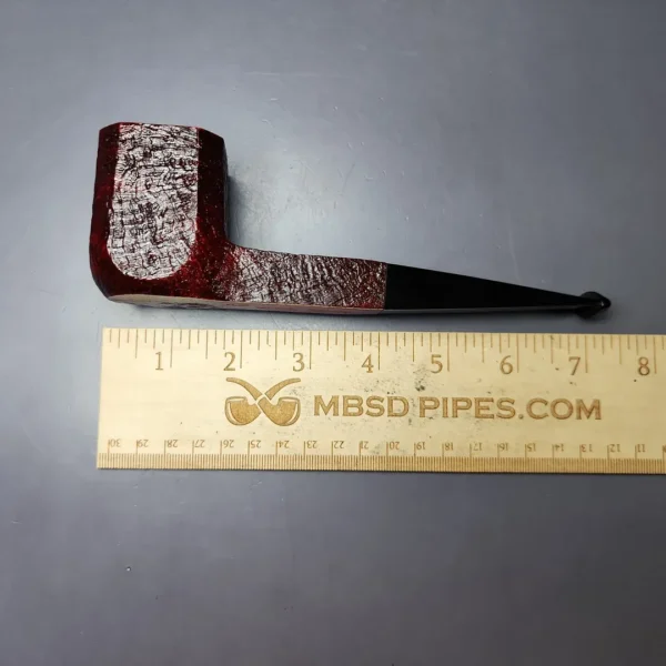 Ashton Pebble Grain LX Sandblasted Panel Billiard Estate Briar Pipe, Unsmoked - Image 9