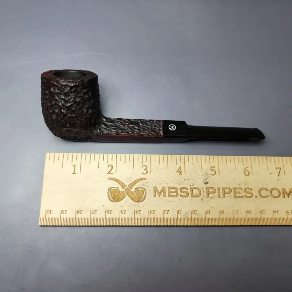 James Upshall Bark Group 6 Rusticated Diamond Shank Estate Briar Pipe, Unsmoked - Image 9