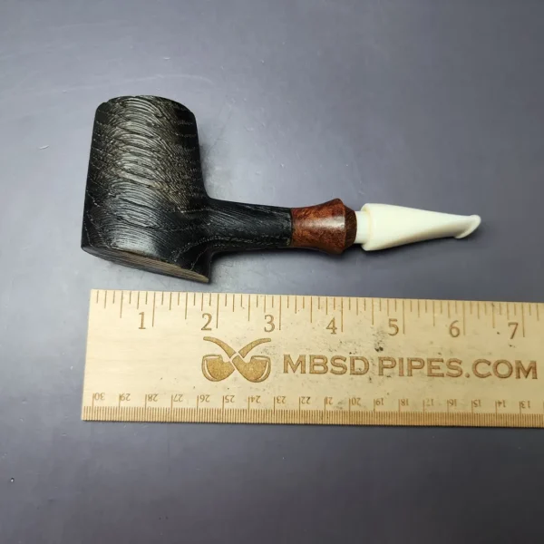 Davorin Denovic Sandblasted Morta Poker w/ Briar Mount Estate Briar Pipe, Other Estates - Image 9