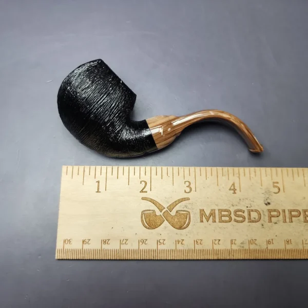 Moonshine Rusticated Grapeshot Cannonball Estate Briar Pipe, American Estates - Image 9