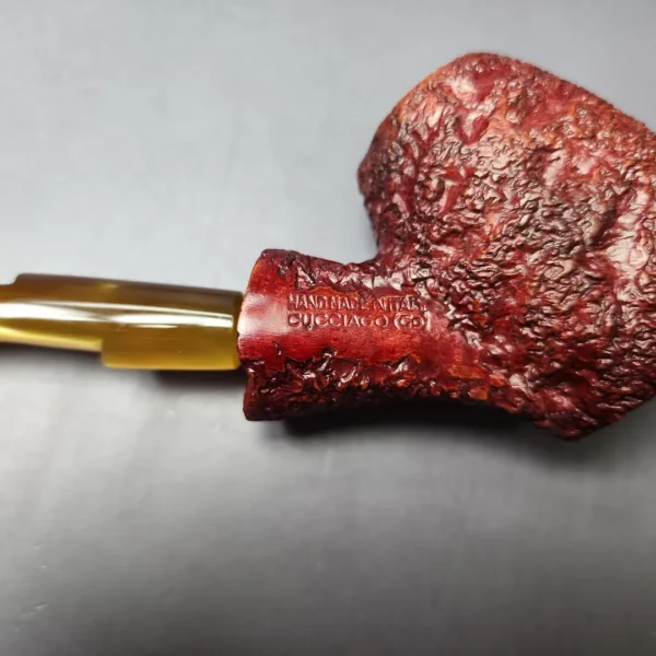 Caminetto Business XL Rusticated Cherrywood Estate Briar Pipe, Italian Estates - Image 9