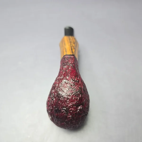 Robertson Pipes Contrast Sandblasted Egg w/ Faceted Bocote Handmade Briar Pipe, New - Image 9
