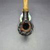Robertson Pipes Sandblasted Dublin w/ Black & White Ebony Handmade Briar Pipe, New - Image 9